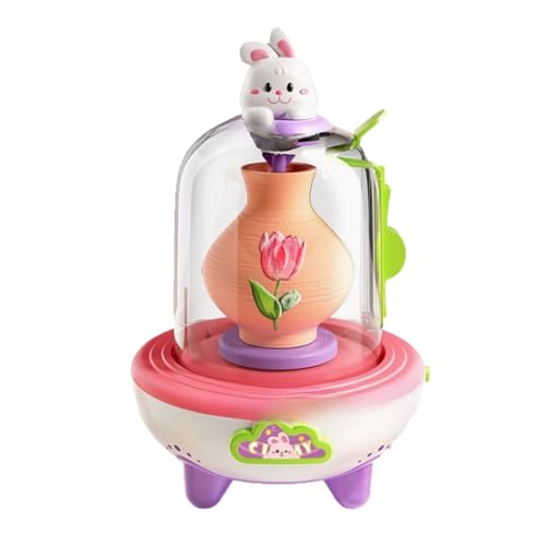 Ddujbtp USB Gebardrand Miniatur Töpferradspielzeug Für Kinder Reisefreundliches Design Kreativer Lehmhandwerkmaschine Party Keramik Bildungskunstspielzeug Kinder von Ddujbtp