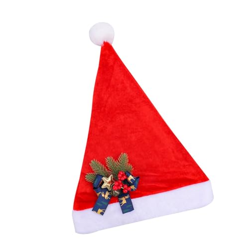 Ddujbtp Weihnachtsmütze mit Schleifen, für Erwachsene, Damen, Herren, Weihnachtsmütze, Weihnachtsmütze, Weihnachtsmütze, Hüte für Neujahr, Party, Dekoration, Neujahr, festliches Partyzubehör von Ddujbtp