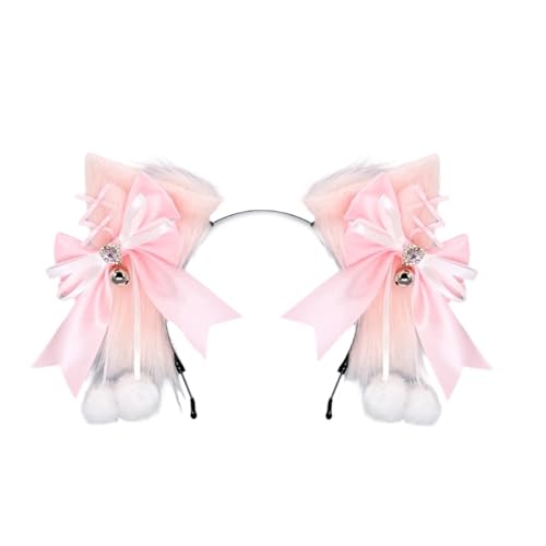 Ddujbtp Wolf-Kostüm-Zubehör, Schleife, pelziges Stirnband, Plüschschwanz, Anime-Cosplay-Outfit für Damen, Maskerade, Halloween, Rollenspiele Ddujbtp Wolf-Kostüm-Zubehör, Schleife, pelziges Stirnband, Plüschschwanz, Anime-Cosplay-Outfit für Damen, Maskerade, Halloween, Rollenspiele von Ddujbtp