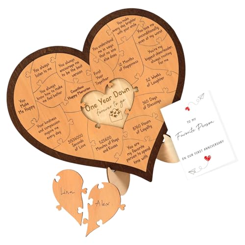 Geschnitztes Holz-Puzzle, Herz-Puzzle, Desktop-Ornament, Puzzlebretter für 1 Jahr/3 Jahre Liebe, einzigartiges Jubiläum Geschnitztes Holz-Puzzle, Herz-Puzzle, Desktop-Ornament, Puzzlebretter für 1 Jahr/3 Jahre Liebe, einzigartiges Jubiläum von Ddujbtp