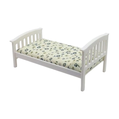 Miniatur Cottagecore Einzelbett mit Blumendruck-Design für 1/12 Puppenhaus Dekoration Schlafzimmer Szene Display Möbel Miniaturmöbel Miniatur Cottagecore Einzelbett mit Blumendruck-Design für 1/12 Puppenhaus Dekoration Schlafzimmer Szene Display Möbel Miniaturmöbel von Ddujbtp