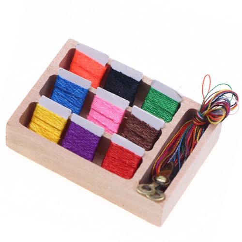 Rechteckige Retro-Garn-Organizer, kleine Möbel mit funktionalem Design für Puppenhäuser, Puppenhäuser, Miniatur-Nähzimmer-Dekorationen Rechteckige Retro-Garn-Organizer, kleine Möbel mit funktionalem Design für Puppenhäuser, Puppenhäuser, Miniatur-Nähzimmer-Dekorationen von Ddujbtp