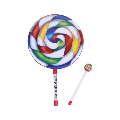 Regenbogen Farbig Lollipop Kinder Percussion Portables Hand Drum Musical Instrument Für Kreative Spiele Plastik Drumsticks Frühkindliche Bildung von Ddujbtp