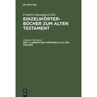 Hebräiches Wörterbuch zu den Psalmen von De Gruyter Oldenbourg