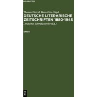 Deutsche literarische Zeitschriften 1880-1945 von De Gruyter