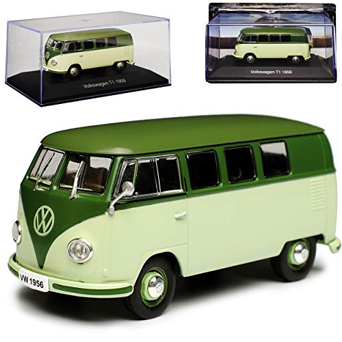 DeAgostini Volkwagen T1 Grün Samba Bully Bus 1950-1967 Nr 03 1/43 Modell Auto mit individiuellem Wunschkennzeichen von DeAgostini