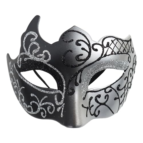 DeaAmyGline Venezianische Maske Herren Damen, Maskenball Masken Kostüm für Karneval Party Maskerade Mottoparty Cosplay Fasching Verkleidung Halbes Gesicht Karnevalsmaske von DeaAmyGline