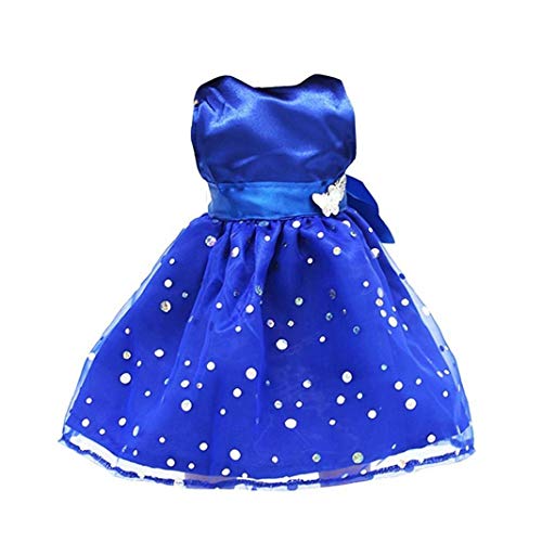 Deanyi Mode Paillette Sleeveless Partei-Kleid Exquisite nettes Kleid für 18 Zoll-Mädchen-Puppen Blau von Deanyi