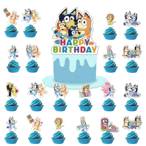DecPty Dekorationen Kuchendekoration Cupcake Toppers Tortendeko Deko Geburtstag Cupcake Toppers Set Kuchen Dekoration Junge Cake Topper für Kinder (F) von DecPtyTa
