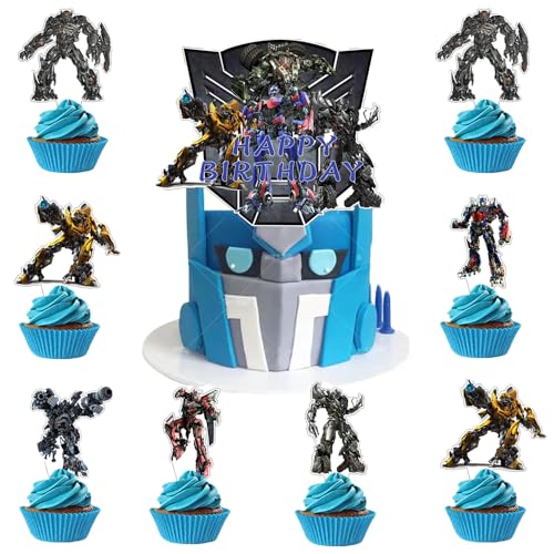 Dekorationen Kuchendekoration Cupcake Toppers Tortendeko Deko Geburtstag Cupcake Toppers Set Kuchen Dekoration Junge Cake Topper für Kinder (H) von DecPtyTa
