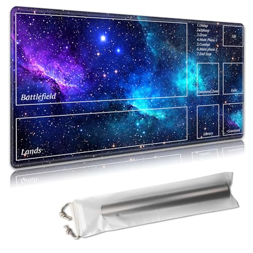 MTG Playmat 61 x 35,6 cm – Magic The Gathering Spielmatte mit kostenlosen Aufbewahrungstaschen, rutschfeste TCG-Spielmatte mit Gummi-Unterseite und genähten Kanten, Commander TCG Rollbare Kartenmatte MTG Playmat 61 x 35,6 cm – Magic The Gathering Spielmatte mit kostenlosen Aufbewahrungstaschen, rutschfeste TCG-Spielmatte mit Gummi-Unterseite und genähten Kanten, Commander TCG Rollbare Kartenmatte von Decahouy