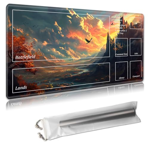 MTG Playmat 61 x 35,6 cm – Magic The Gathering Spielmatte mit kostenlosen Aufbewahrungstaschen, rutschfeste TCG-Spielmatte mit Gummi-Unterseite und genähten Kanten, Commander TCG rollbare Kartenmatte MTG Playmat 61 x 35,6 cm – Magic The Gathering Spielmatte mit kostenlosen Aufbewahrungstaschen, rutschfeste TCG-Spielmatte mit Gummi-Unterseite und genähten Kanten, Commander TCG rollbare Kartenmatte von Decahouy