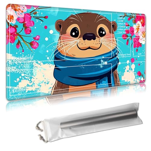 MTG Playmat 61 x 35,6 cm – Magic The Gathering Spielmatte mit kostenlosen Aufbewahrungstaschen, rutschfeste TCG-Spielmatte mit Gummi-Unterseite und genähten Kanten, Commander TCG rollbare Kartenmatte MTG Playmat 61 x 35,6 cm – Magic The Gathering Spielmatte mit kostenlosen Aufbewahrungstaschen, rutschfeste TCG-Spielmatte mit Gummi-Unterseite und genähten Kanten, Commander TCG rollbare Kartenmatte von Decahouy