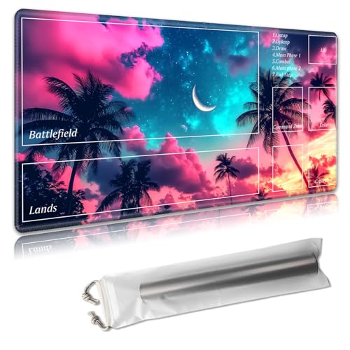 MTG Playmat 61 x 35,6 cm – Magic The Gathering Spielmatte mit kostenlosen Aufbewahrungstaschen, rutschfeste TCG-Spielmatte mit Gummi-Unterseite und genähten Kanten, Commander TCG rollbare Kartenmatte MTG Playmat 61 x 35,6 cm – Magic The Gathering Spielmatte mit kostenlosen Aufbewahrungstaschen, rutschfeste TCG-Spielmatte mit Gummi-Unterseite und genähten Kanten, Commander TCG rollbare Kartenmatte von Decahouy