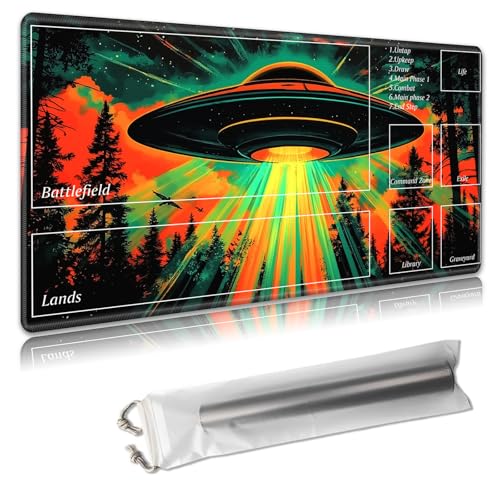 MTG Playmat 61 x 35,6 cm – Magic The Gathering Spielmatte mit kostenlosen Aufbewahrungstaschen, rutschfeste TCG-Spielmatte mit Gummi-Unterseite und genähten Kanten, Commander TCG rollbare Kartenmatte MTG Playmat 61 x 35,6 cm – Magic The Gathering Spielmatte mit kostenlosen Aufbewahrungstaschen, rutschfeste TCG-Spielmatte mit Gummi-Unterseite und genähten Kanten, Commander TCG rollbare Kartenmatte von Decahouy