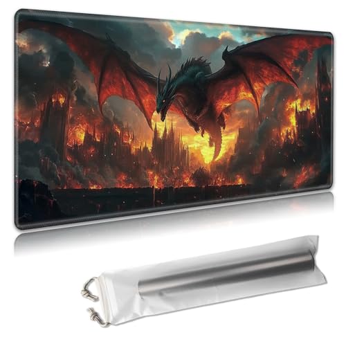 MTG Playmat 61 x 35,6 cm – große TCG/CCG-Sammelkartenspiel-Matte, vollständiges Kunstwerk-Design, rutschfeste Gummi-Basis und glatte Stoffoberfläche, kostenlose Aufbewahrungstasche im Lieferumfang von Decahouy