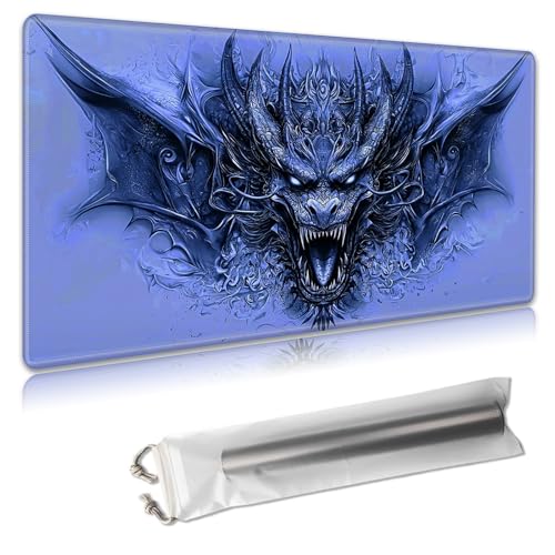 MTG Playmat – TCG-Kartenspielmatte für Magic The Gathering – 61 x 35,6 cm – genähte Kanten, rutschfeste Gummiunterseite, tragbare Schreibtisch-Spielmatte für Brettspiele – mit Aufbewahrungstasche, ein von Decahouy