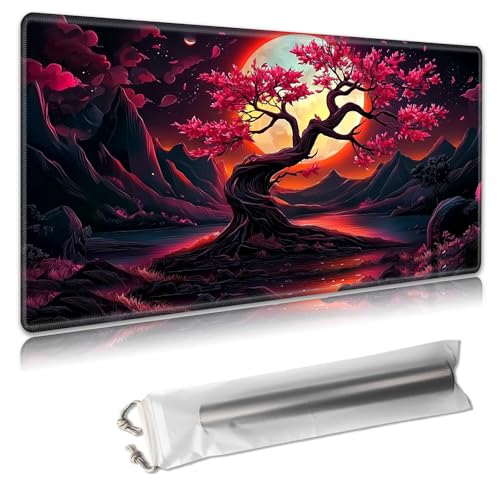MTG Playmat – TCG-Kartenspielmatte für Magic The Gathering – 61 x 35,6 cm – genähte Kanten, rutschfeste Gummiunterseite, tragbare Schreibtisch-Spielmatte für Brettspiele – mit Aufbewahrungstasche von Decahouy
