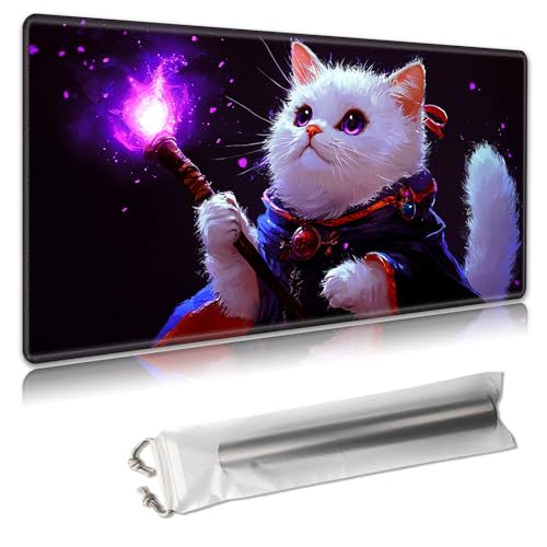 MTG Playmat – TCG-Kartenspielmatte für Magic The Gathering – 61 x 35,6 cm – genähte Kanten, rutschfeste Gummiunterseite, tragbare Schreibtisch-Spielmatte für Brettspiele – mit Aufbewahrungstasche MTG Playmat – TCG-Kartenspielmatte für Magic The Gathering – 61 x 35,6 cm – genähte Kanten, rutschfeste Gummiunterseite, tragbare Schreibtisch-Spielmatte für Brettspiele – mit Aufbewahrungstasche von Decahouy