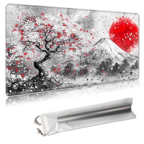 MTG Playmat – TCG-Kartenspielmatte für Magic The Gathering – 61 x 35,6 cm – genähte Kanten, rutschfeste Gummiunterseite, tragbare Schreibtisch-Spielmatte für Brettspiele – mit Aufbewahrungstasche von Decahouy