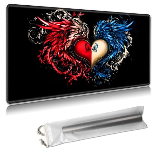MTG Playmat – TCG-Kartenspielmatte für Magic The Gathering – 61 x 35,6 cm – genähte Kanten, rutschfeste Gummiunterseite, tragbare Schreibtisch-Spielmatte für Brettspiele – mit Aufbewahrungstasche von Decahouy