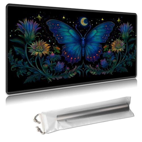 MTG Playmat – TCG-Kartenspielmatte für Magic The Gathering – 61 x 35,6 cm – genähte Kanten, rutschfeste Gummiunterseite, tragbare Schreibtisch-Spielmatte für Brettspiele – mit Aufbewahrungstasche von Decahouy