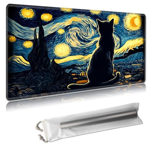 MTG Playmat – TCG-Kartenspielmatte für Magic The Gathering – 61 x 35,6 cm – genähte Kanten, rutschfeste Gummiunterseite, tragbare Schreibtisch-Spielmatte für Brettspiele – mit Aufbewahrungstasche von Decahouy