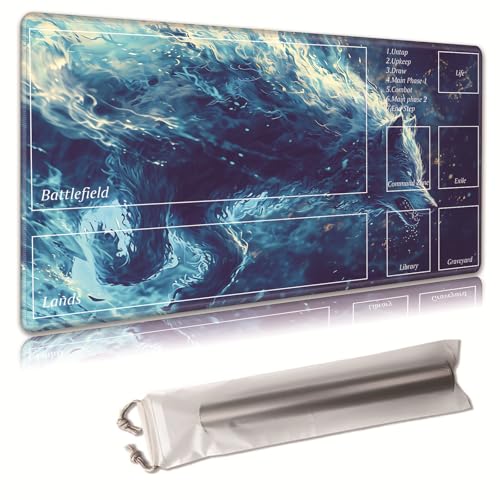 MTG Spielmatte, Spielmatte, mit Aufbewahrungstasche, rutschfeste Gummiunterseite, Kampfspiel, 35,4 x 50 cm, ideal für TCG, MTG und Brettspielmatte für Karten, Mauspad, Schreibtischunterlagen, Wolf -21 MTG Spielmatte, Spielmatte, mit Aufbewahrungstasche, rutschfeste Gummiunterseite, Kampfspiel, 35,4 x 50 cm, ideal für TCG, MTG und Brettspielmatte für Karten, Mauspad, Schreibtischunterlagen, Wolf -21 von Decahouy