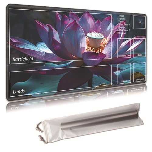 MTG Spielmatte, Spielmatte, mit Aufbewahrungstasche, rutschfeste Gummiunterseite, Kampfspiel, 35,4 x 50 cm, ideal für TCG, MTG und Brettspielmatte für Karten, Mauspad, Schreibtischunterlagen, rosa MTG Spielmatte, Spielmatte, mit Aufbewahrungstasche, rutschfeste Gummiunterseite, Kampfspiel, 35,4 x 50 cm, ideal für TCG, MTG und Brettspielmatte für Karten, Mauspad, Schreibtischunterlagen, rosa von Decahouy