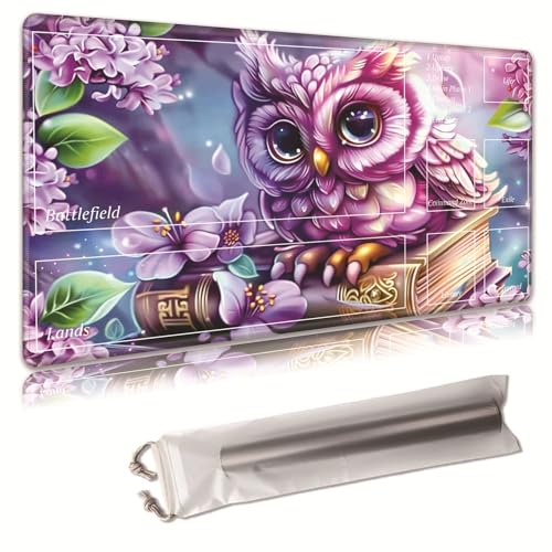 MTG Spielmatte, Spielmatte, mit Aufbewahrungstasche, rutschfeste Gummiunterseite, Kampfspiel, 43,9 x 34,8 cm, ideal für TCG, MTG und Brettspielmatte für Karten, Mauspad, Schreibtischunterlagen, Blume MTG Spielmatte, Spielmatte, mit Aufbewahrungstasche, rutschfeste Gummiunterseite, Kampfspiel, 43,9 x 34,8 cm, ideal für TCG, MTG und Brettspielmatte für Karten, Mauspad, Schreibtischunterlagen, Blume von Decahouy