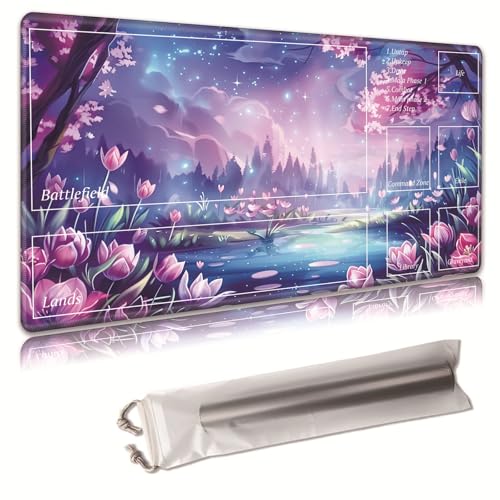 MTG Spielmatte, Spielmatte, mit Aufbewahrungstasche, rutschfeste Gummiunterseite, Kampfspiel, 43,9 x 34,8 cm, ideal für TCG, MTG und Brettspielmatte für Karten, Mauspad, Schreibtischunterlagen, schöne MTG Spielmatte, Spielmatte, mit Aufbewahrungstasche, rutschfeste Gummiunterseite, Kampfspiel, 43,9 x 34,8 cm, ideal für TCG, MTG und Brettspielmatte für Karten, Mauspad, Schreibtischunterlagen, schöne von Decahouy