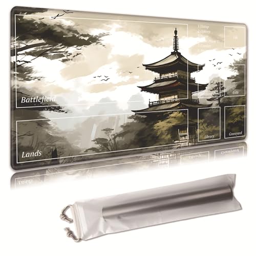MTG Spielmatte, Spielmatte, mit Aufbewahrungstasche, rutschfeste Gummiunterseite, Kampfspiel, 43,9 x 34,8 cm, ideal für TCG, MTG und Brettspielmatte für Karten, Mauspad, Schreibtischunterlagen, Natur MTG Spielmatte, Spielmatte, mit Aufbewahrungstasche, rutschfeste Gummiunterseite, Kampfspiel, 43,9 x 34,8 cm, ideal für TCG, MTG und Brettspielmatte für Karten, Mauspad, Schreibtischunterlagen, Natur von Decahouy
