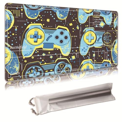 MTG Spielmatte, Spielmatte, mit Aufbewahrungstasche, rutschfeste Gummiunterseite, Kampfspiel, 43,9 x 34,8 cm, ideal für TCG, MTG und Brettspielmatte für Karten, Mauspad, Schreibtischunterlagen, Spiel MTG Spielmatte, Spielmatte, mit Aufbewahrungstasche, rutschfeste Gummiunterseite, Kampfspiel, 43,9 x 34,8 cm, ideal für TCG, MTG und Brettspielmatte für Karten, Mauspad, Schreibtischunterlagen, Spiel von Decahouy
