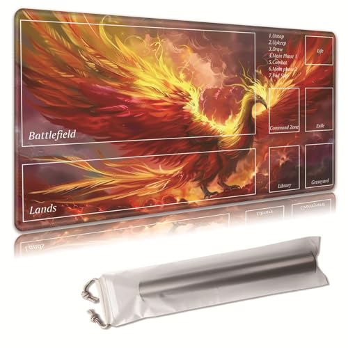 MTG Spielmatte, Spielmatte, mit Aufbewahrungstasche, rutschfeste Gummiunterseite, Kampfspiel, 43,9 x 34,8 cm, ideal für TCG, MTG und Brettspielmatte für Karten, Mauspad, Schreibtischunterlagen, Cool MTG Spielmatte, Spielmatte, mit Aufbewahrungstasche, rutschfeste Gummiunterseite, Kampfspiel, 43,9 x 34,8 cm, ideal für TCG, MTG und Brettspielmatte für Karten, Mauspad, Schreibtischunterlagen, Cool von Decahouy