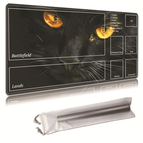 MTG Spielmatte, Spielmatte, mit Aufbewahrungstasche, rutschfeste Gummiunterseite, Kampfspiel, 43,9 x 34,8 cm, ideal für TCG, MTG und Brettspielmatte für Karten, Mauspad, Schreibtischunterlagen MTG Spielmatte, Spielmatte, mit Aufbewahrungstasche, rutschfeste Gummiunterseite, Kampfspiel, 43,9 x 34,8 cm, ideal für TCG, MTG und Brettspielmatte für Karten, Mauspad, Schreibtischunterlagen von Decahouy