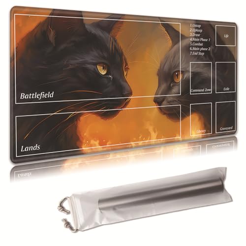 MTG Spielmatte, Spielmatte, mit Aufbewahrungstasche, rutschfeste Gummiunterseite, Kampfspiel, 70,1 x 39,9 cm, ideal für TCG, MTG und Brettspielmatte für Karten, Mauspad, Schreibtischunterlagen MTG Spielmatte, Spielmatte, mit Aufbewahrungstasche, rutschfeste Gummiunterseite, Kampfspiel, 70,1 x 39,9 cm, ideal für TCG, MTG und Brettspielmatte für Karten, Mauspad, Schreibtischunterlagen von Decahouy