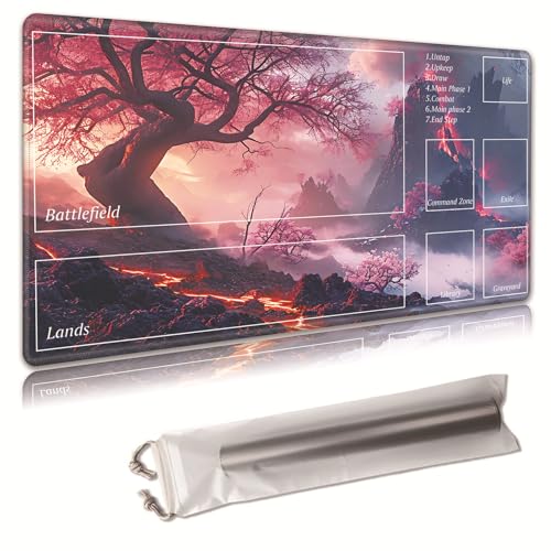 MTG Spielmatte, Spielmatte, mit Aufbewahrungstasche, rutschfeste Gummiunterseite, Kampfspiel, 70,1 x 39,9 cm, ideal für TCG, MTG und Brettspielmatte für Karten, Mauspad, Schreibtischunterlagen MTG Spielmatte, Spielmatte, mit Aufbewahrungstasche, rutschfeste Gummiunterseite, Kampfspiel, 70,1 x 39,9 cm, ideal für TCG, MTG und Brettspielmatte für Karten, Mauspad, Schreibtischunterlagen von Decahouy