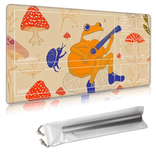 MTG Spielmatte mit Zonen, TCG-Kartenspielmatte für Magic The Gathering, 61 x 35 cm, genähte Kanten, rutschfeste Gummiunterseite, tragbare Spielmatte mit kostenloser Aufbewahrungstasche, lustiger MTG Spielmatte mit Zonen, TCG-Kartenspielmatte für Magic The Gathering, 61 x 35 cm, genähte Kanten, rutschfeste Gummiunterseite, tragbare Spielmatte mit kostenloser Aufbewahrungstasche, lustiger von Decahouy