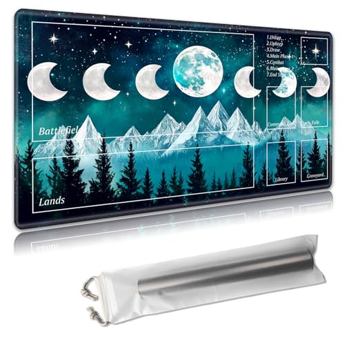 MTG Spielmatte mit Zonen – TCG-Kartenspielmatte für Magic The Gathering – 61 x 35,6 cm – genähte Kanten, rutschfeste Gummiunterseite – tragbare Spielmatte mit kostenloser Aufbewahrungstasche, Kunst MTG Spielmatte mit Zonen – TCG-Kartenspielmatte für Magic The Gathering – 61 x 35,6 cm – genähte Kanten, rutschfeste Gummiunterseite – tragbare Spielmatte mit kostenloser Aufbewahrungstasche, Kunst von Decahouy