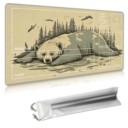 MTG Spielmatte mit Zonen – TCG-Kartenspielmatte für Magic The Gathering – 61 x 35,6 cm – genähte Kanten, rutschfeste Gummiunterseite – tragbare Spielmatte mit kostenloser Aufbewahrungstasche, Wald MTG Spielmatte mit Zonen – TCG-Kartenspielmatte für Magic The Gathering – 61 x 35,6 cm – genähte Kanten, rutschfeste Gummiunterseite – tragbare Spielmatte mit kostenloser Aufbewahrungstasche, Wald von Decahouy