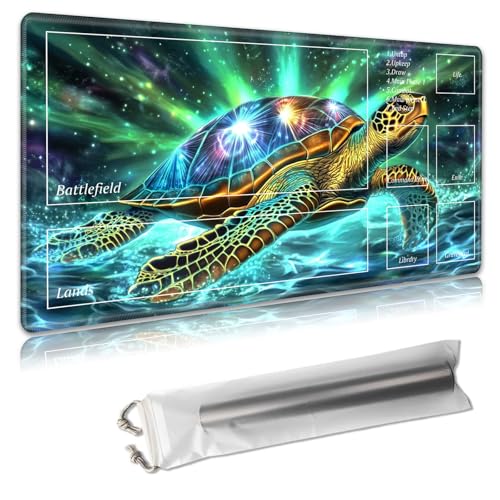 MTG Spielmatte mit Zonen – TCG-Kartenspielmatte für Magic The Gathering – 61 x 35,6 cm – genähte Kanten, rutschfeste Gummiunterseite – tragbare Spielmatte mit kostenloser Aufbewahrungstasche, anmutig MTG Spielmatte mit Zonen – TCG-Kartenspielmatte für Magic The Gathering – 61 x 35,6 cm – genähte Kanten, rutschfeste Gummiunterseite – tragbare Spielmatte mit kostenloser Aufbewahrungstasche, anmutig von Decahouy