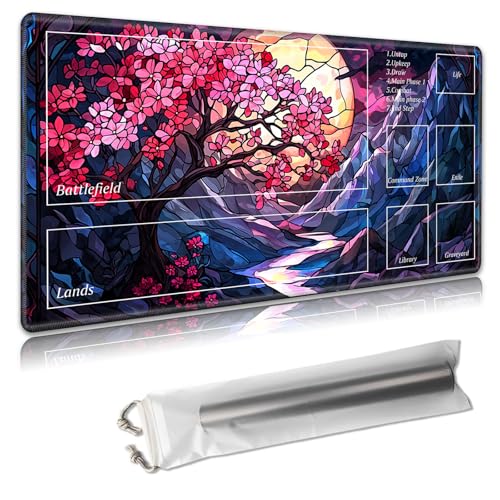 MTG Spielmatte mit Zonen – TCG-Kartenspielmatte für Magic The Gathering – 61 x 35,6 cm – genähte Kanten, rutschfeste Gummiunterseite – tragbare Spielmatte mit kostenloser Aufbewahrungstasche MTG Spielmatte mit Zonen – TCG-Kartenspielmatte für Magic The Gathering – 61 x 35,6 cm – genähte Kanten, rutschfeste Gummiunterseite – tragbare Spielmatte mit kostenloser Aufbewahrungstasche von Decahouy
