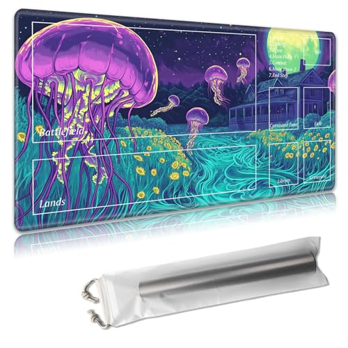 MTG Spielmatte mit Zonen – TCG-Kartenspielmatte für Magic The Gathering – 61 x 35,6 cm – genähte Kanten, rutschfeste Gummiunterseite – tragbare Spielmatte mit kostenloser Aufbewahrungstasche MTG Spielmatte mit Zonen – TCG-Kartenspielmatte für Magic The Gathering – 61 x 35,6 cm – genähte Kanten, rutschfeste Gummiunterseite – tragbare Spielmatte mit kostenloser Aufbewahrungstasche von Decahouy
