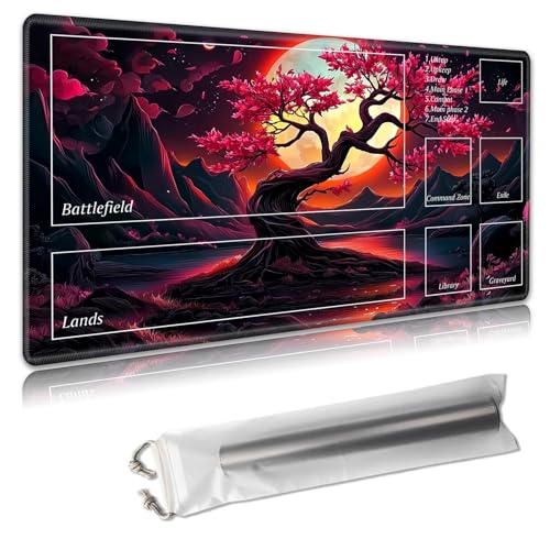 MTG Spielmatte mit Zonen – TCG-Kartenspielmatte für Magic The Gathering – 61 x 35,6 cm – genähte Kanten, rutschfeste Gummiunterseite – tragbare Spielmatte mit kostenloser Aufbewahrungstasche MTG Spielmatte mit Zonen – TCG-Kartenspielmatte für Magic The Gathering – 61 x 35,6 cm – genähte Kanten, rutschfeste Gummiunterseite – tragbare Spielmatte mit kostenloser Aufbewahrungstasche von Decahouy