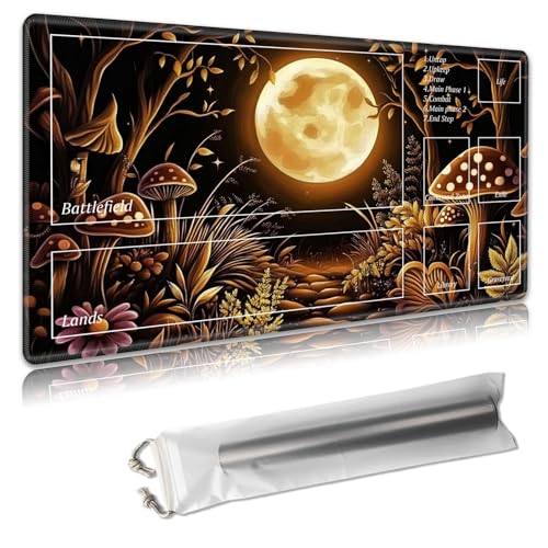 MTG Spielmatte mit Zonen – TCG-Kartenspielmatte für Magic The Gathering – 61 x 35,6 cm – genähte Kanten, rutschfeste Gummiunterseite – tragbare Spielmatte mit kostenloser Aufbewahrungstasche MTG Spielmatte mit Zonen – TCG-Kartenspielmatte für Magic The Gathering – 61 x 35,6 cm – genähte Kanten, rutschfeste Gummiunterseite – tragbare Spielmatte mit kostenloser Aufbewahrungstasche von Decahouy