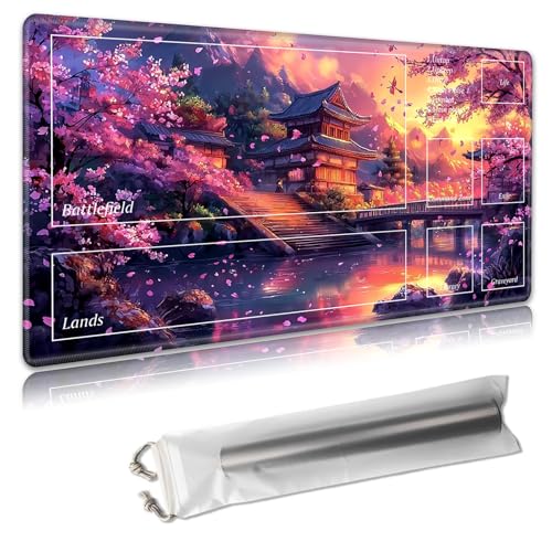 MTG Spielmatte mit Zonen – TCG-Kartenspielmatte für Magic The Gathering – 61 x 35,6 cm – genähte Kanten, rutschfeste Gummiunterseite – tragbare Spielmatte mit kostenloser Aufbewahrungstasche MTG Spielmatte mit Zonen – TCG-Kartenspielmatte für Magic The Gathering – 61 x 35,6 cm – genähte Kanten, rutschfeste Gummiunterseite – tragbare Spielmatte mit kostenloser Aufbewahrungstasche von Decahouy