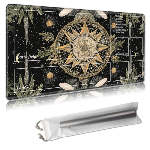 MTG Spielmatte mit Zonen – TCG-Kartenspielmatte für Magic The Gathering – 61 x 35,6 cm – genähte Kanten, rutschfeste Gummiunterseite – tragbare Spielmatte mit kostenloser Aufbewahrungstasche MTG Spielmatte mit Zonen – TCG-Kartenspielmatte für Magic The Gathering – 61 x 35,6 cm – genähte Kanten, rutschfeste Gummiunterseite – tragbare Spielmatte mit kostenloser Aufbewahrungstasche von Decahouy