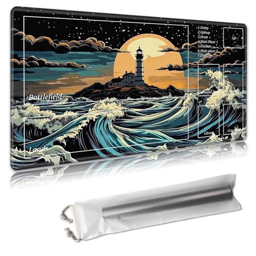 MTG Spielmatte mit Zonen – TCG-Kartenspielmatte für Magic The Gathering – 61 x 35,6 cm – genähte Kanten, rutschfeste Gummiunterseite – tragbare Spielmatte mit kostenloser Aufbewahrungstasche MTG Spielmatte mit Zonen – TCG-Kartenspielmatte für Magic The Gathering – 61 x 35,6 cm – genähte Kanten, rutschfeste Gummiunterseite – tragbare Spielmatte mit kostenloser Aufbewahrungstasche von Decahouy