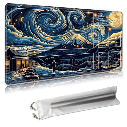 MTG Spielmatte mit Zonen – TCG-Kartenspielmatte für Magic The Gathering – 61 x 35,6 cm – genähte Kanten, rutschfeste Gummiunterseite – tragbare Spielmatte mit kostenloser Aufbewahrungstasche MTG Spielmatte mit Zonen – TCG-Kartenspielmatte für Magic The Gathering – 61 x 35,6 cm – genähte Kanten, rutschfeste Gummiunterseite – tragbare Spielmatte mit kostenloser Aufbewahrungstasche von Decahouy