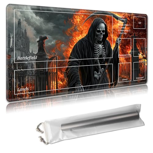 MTG Spielmatte mit Zonen – TCG-Kartenspielmatte für Magic The Gathering – 61 x 35,6 cm – genähte Kanten, rutschfeste Gummiunterseite – tragbare Spielmatte mit kostenloser Aufbewahrungstasche MTG Spielmatte mit Zonen – TCG-Kartenspielmatte für Magic The Gathering – 61 x 35,6 cm – genähte Kanten, rutschfeste Gummiunterseite – tragbare Spielmatte mit kostenloser Aufbewahrungstasche von Decahouy